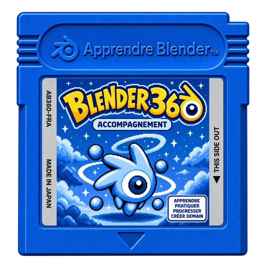 Cartouche du jeu Blender 360 — Accompagnement