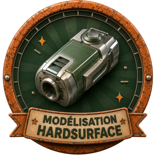 Badge Hard Surface débloqué en fin de formation